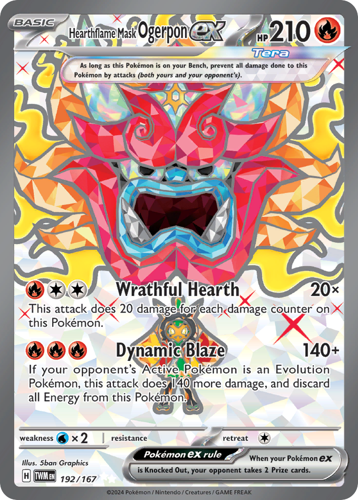 Twilight Masquerade Heartflame Mask Ogerpon ex #192/167